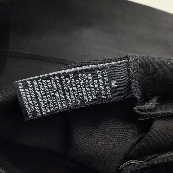 Ci Sono Women Medium 27x25 Black Pull On Elastic Waist Knit Ponte Pants Leggings - Picture 8 of 13